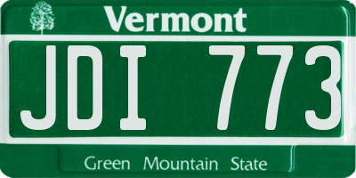 VT license plate JDI773
