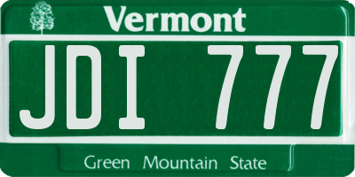 VT license plate JDI777