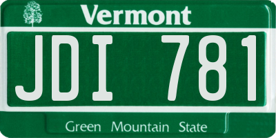 VT license plate JDI781