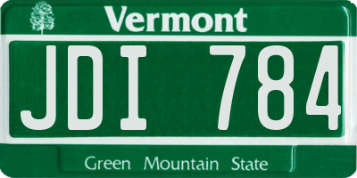 VT license plate JDI784