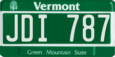 VT license plate JDI787
