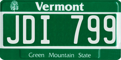 VT license plate JDI799