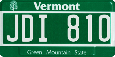 VT license plate JDI810