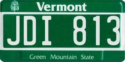 VT license plate JDI813