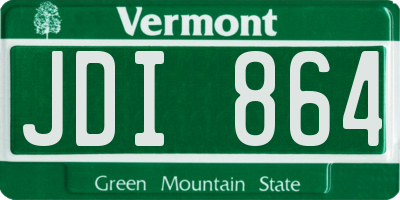 VT license plate JDI864