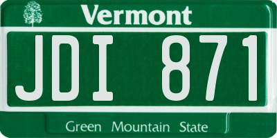 VT license plate JDI871