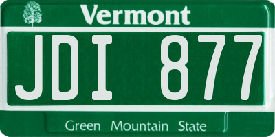 VT license plate JDI877