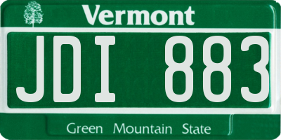 VT license plate JDI883