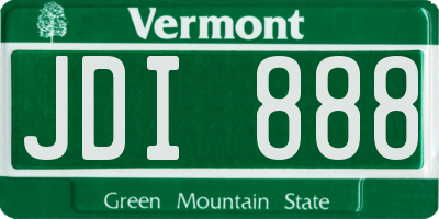 VT license plate JDI888