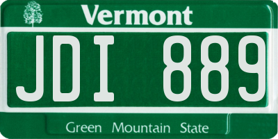 VT license plate JDI889