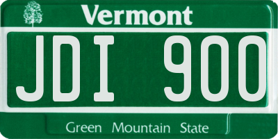 VT license plate JDI900
