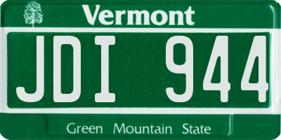 VT license plate JDI944