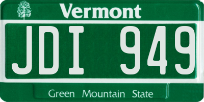 VT license plate JDI949
