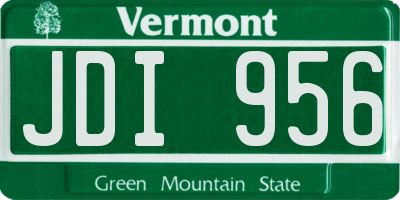 VT license plate JDI956