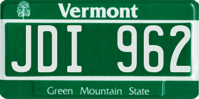 VT license plate JDI962