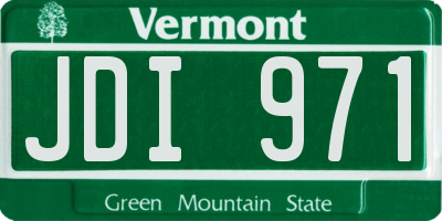 VT license plate JDI971