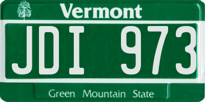 VT license plate JDI973