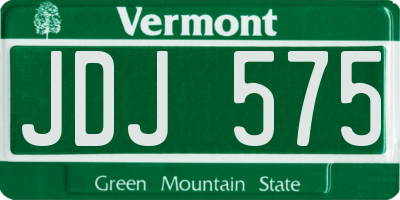 VT license plate JDJ575