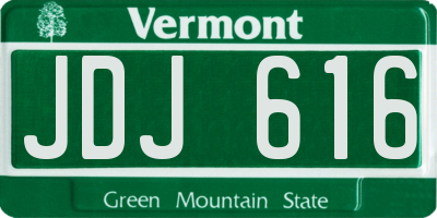 VT license plate JDJ616