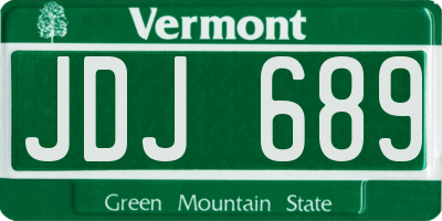 VT license plate JDJ689