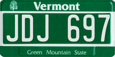 VT license plate JDJ697