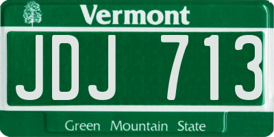 VT license plate JDJ713