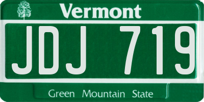 VT license plate JDJ719
