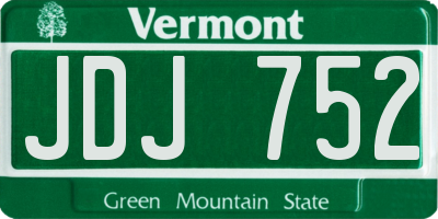 VT license plate JDJ752
