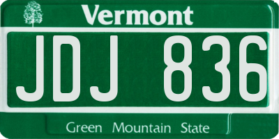 VT license plate JDJ836