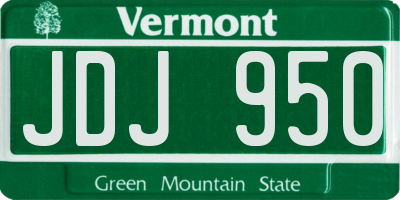 VT license plate JDJ950