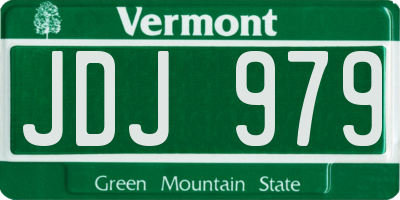 VT license plate JDJ979