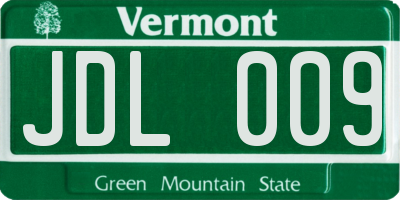 VT license plate JDL009