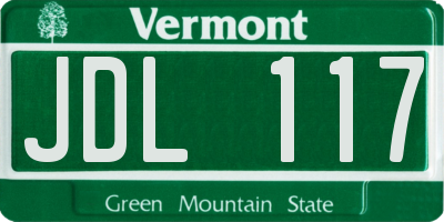 VT license plate JDL117