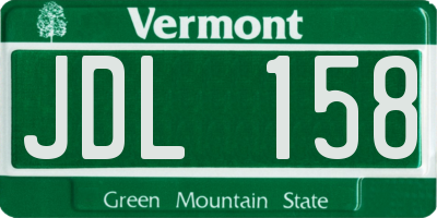 VT license plate JDL158