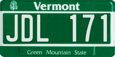 VT license plate JDL171