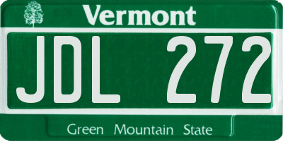 VT license plate JDL272