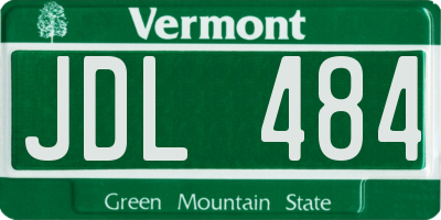 VT license plate JDL484