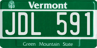 VT license plate JDL591