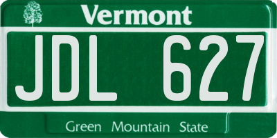 VT license plate JDL627