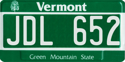 VT license plate JDL652