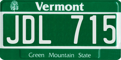 VT license plate JDL715