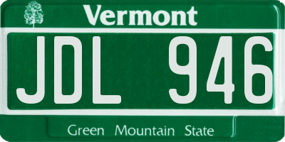 VT license plate JDL946