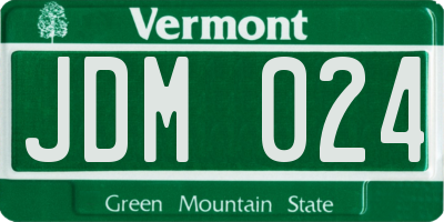 VT license plate JDM024
