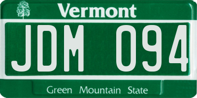 VT license plate JDM094