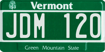 VT license plate JDM120