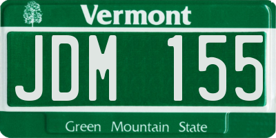 VT license plate JDM155