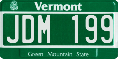 VT license plate JDM199