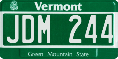 VT license plate JDM244