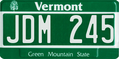 VT license plate JDM245