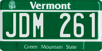 VT license plate JDM261